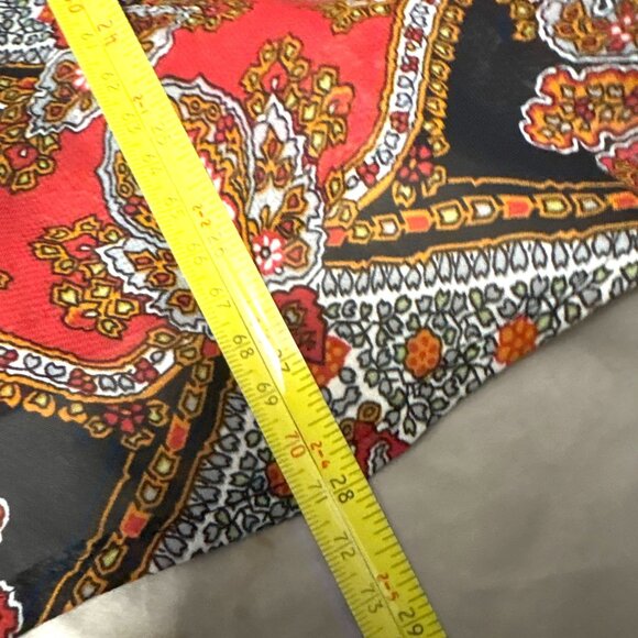 MG Originals Womens Long Sleeve Paisley Button-Up Shirt Size L 100% Polyester Bo - Picture 5 of 5